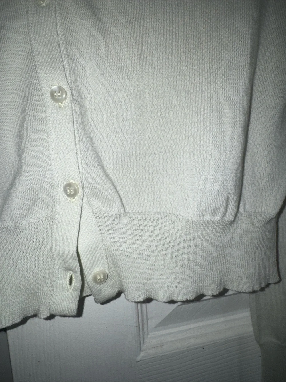 Lars Anderson Organic Cotton Long Sleeve Crewneck Cardigan Size XS Light Blue